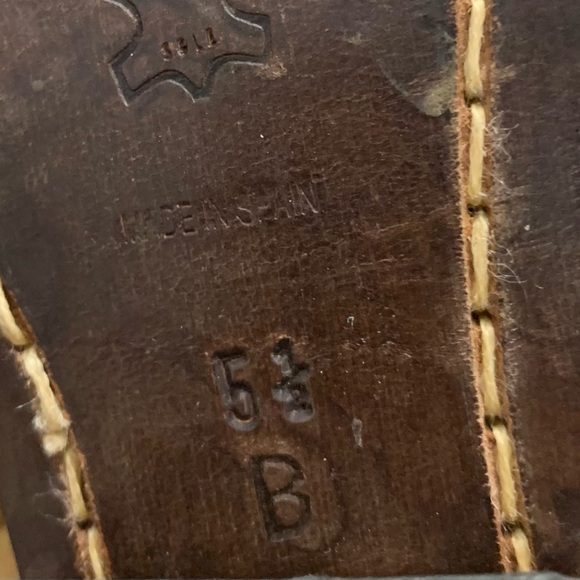 Vintage harness western cowgirl cowboy brown leather ankle boots booties shoes - Picture 6 of 7